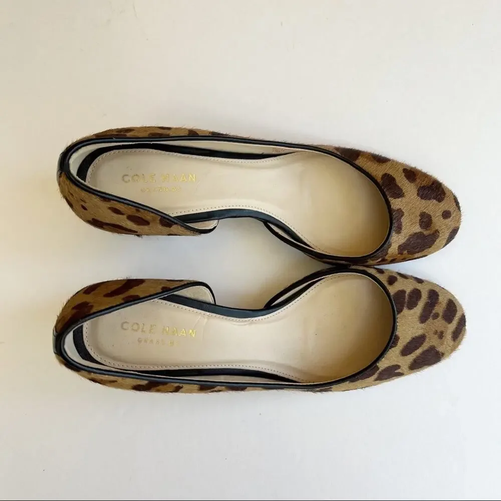 Cole Haan Animal Print Calf Hair D'Orsay Pump